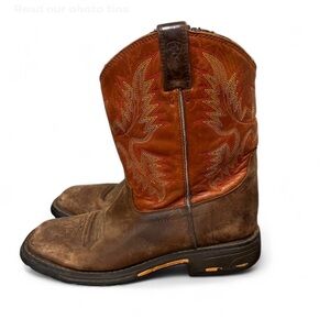 Ariat Brown and Orange Leather Boots